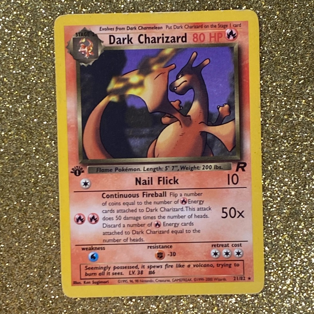 2000 POKEMON ROCKET 1ST EDITION
DARK CHARIZARD#21